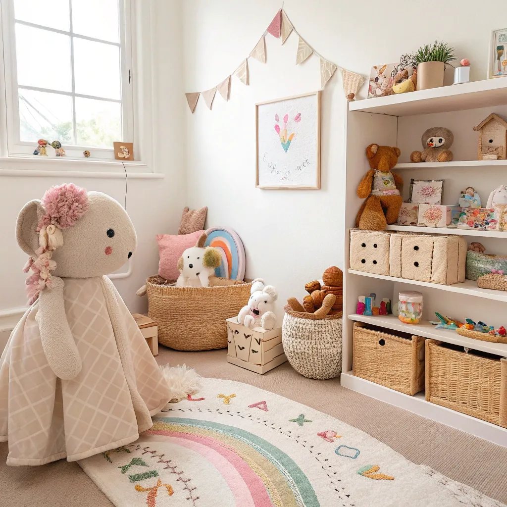 Emma's playroom filled with handmade toys