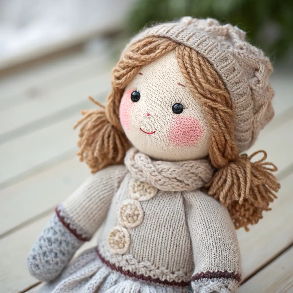 Hand-Knitted Doll